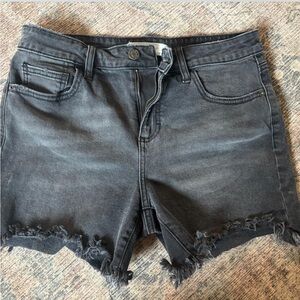 Carly Jean Los Angeles Charcoal Jean Shorts